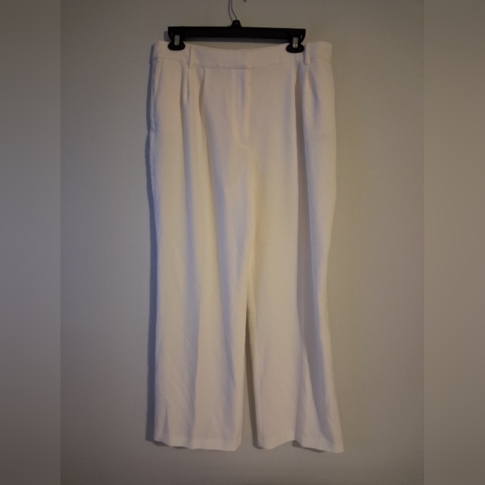 DKNY Off White Wide Leg Pants Size 16